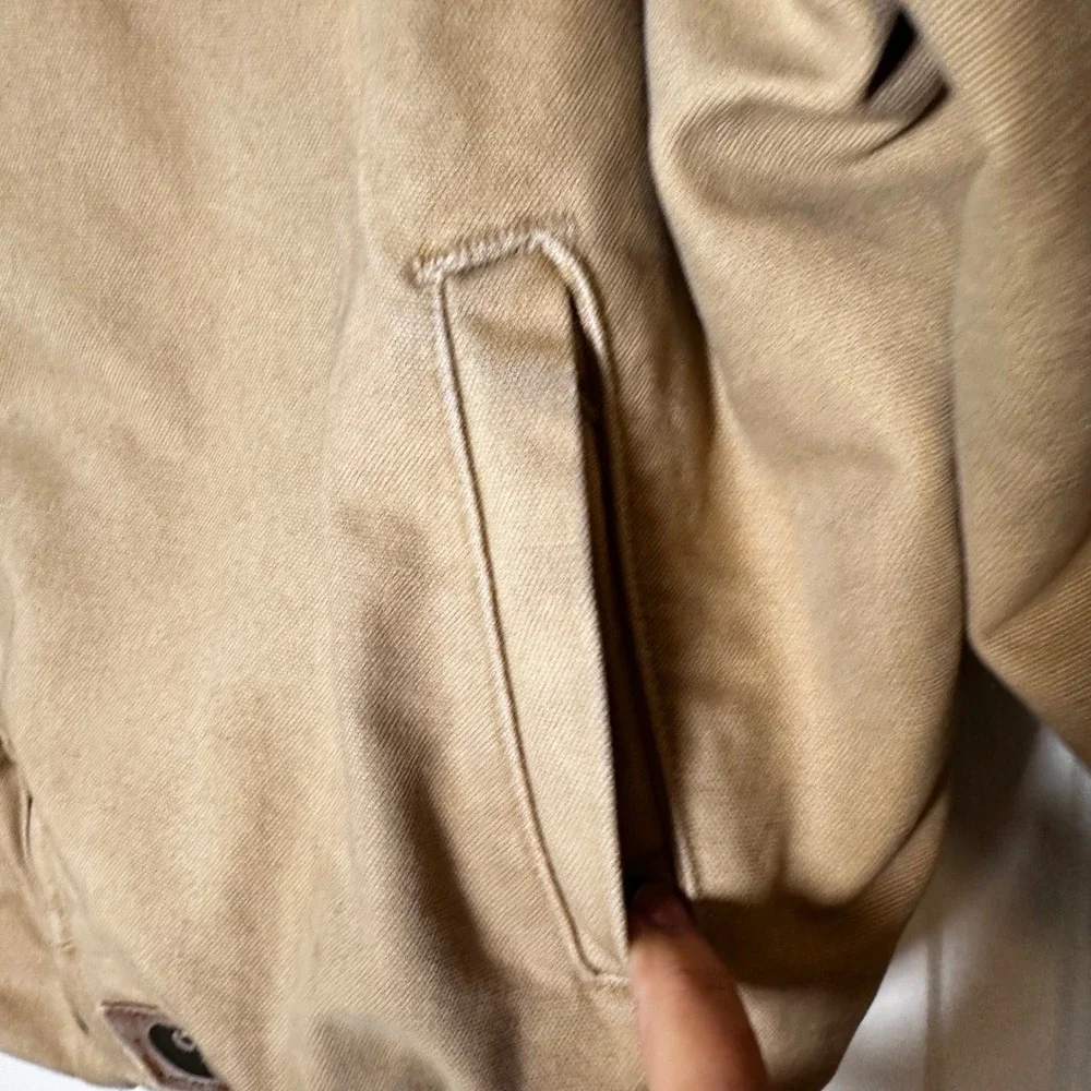 Vintage Carhartt J14WET Santa Fe Jacket XL Wheat Duck Canvas Quilt Lined Workwea